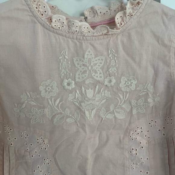 Mini Boden Lace Top, Sandpiper Pink, 5-6. - Picture 5 of 6